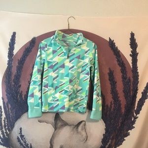 Turquoise mid zip jacket for kids (12)